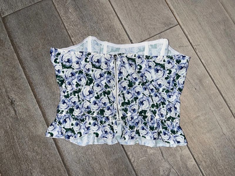 Shein gorset top w kwiaty