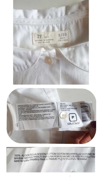 Blusa branca Zippy // menina 9-10 anos // impecável