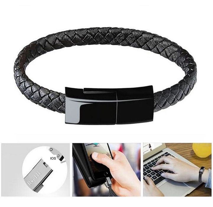 Kabel USB Ładowarka Bransoletka na nadgarstek iPhone 7 8 X XS 11 12 13