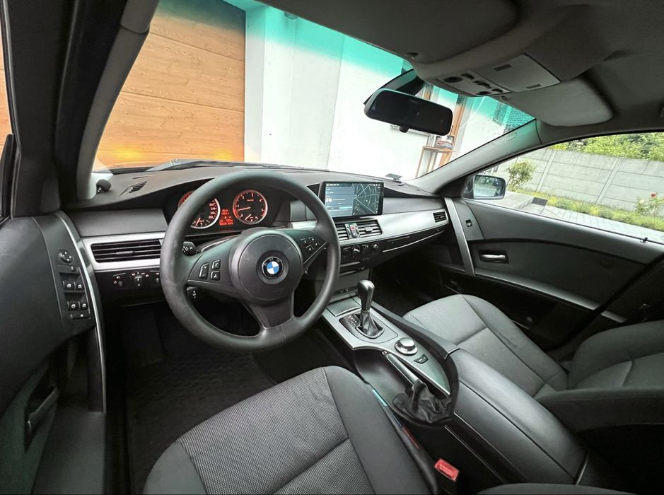 BMW 5 E61 525D Automat zadbany, kamera, rolety, android, hak, tempomat