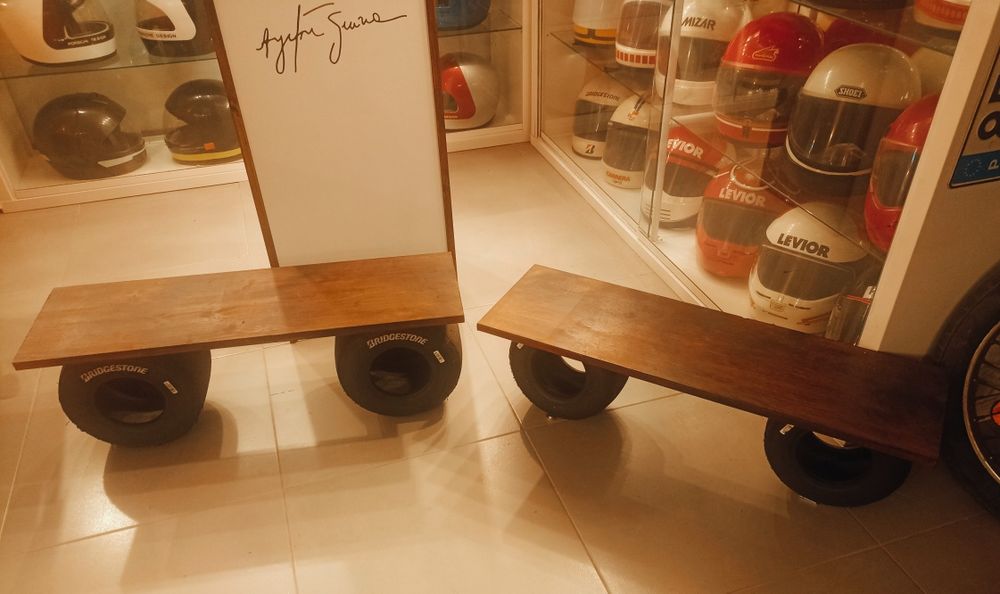 Prateleiras com rodas de kart