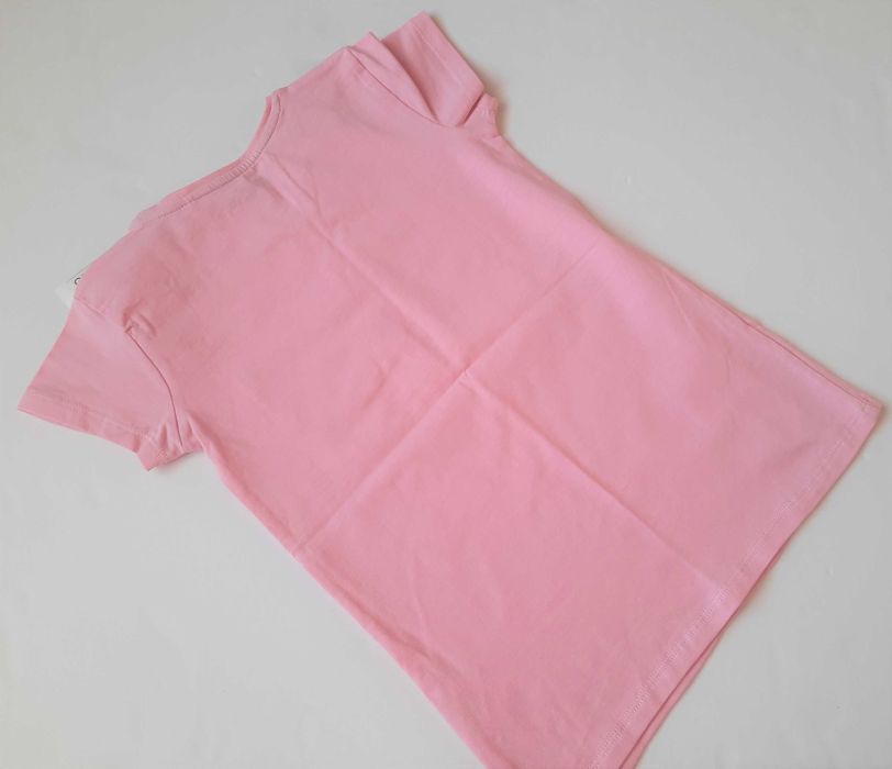 Piękna różowa bluzeczka bluzka 5.10.15. t-shirt ptaszki roz 128