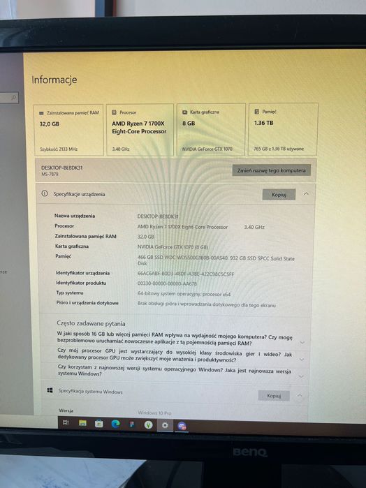 Komputer + Monitor i mysz gratis