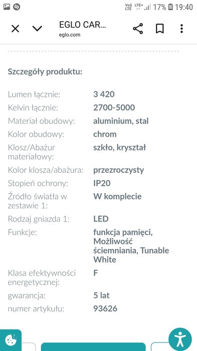 Sprzedam lampa wisząca led kryształ podświetlany,  nowa okazja !
