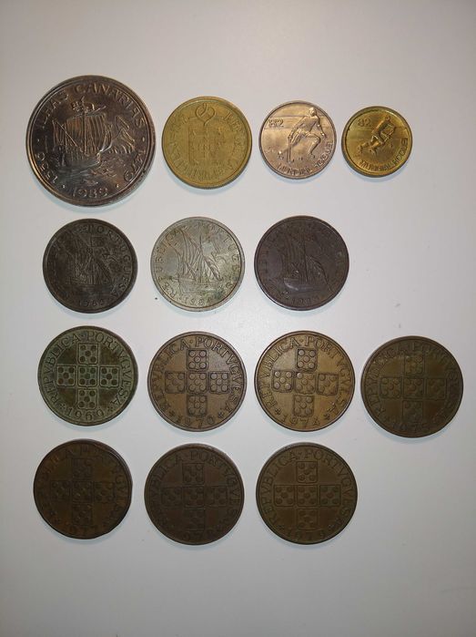 41 moedas portuguesas antigas (1929 a 1989) em 2 lotes