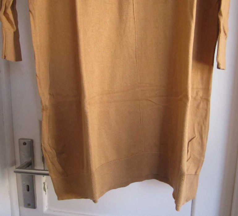 Vestido Castanho Claro United Colors Of Benetton manga comprida L/XL G