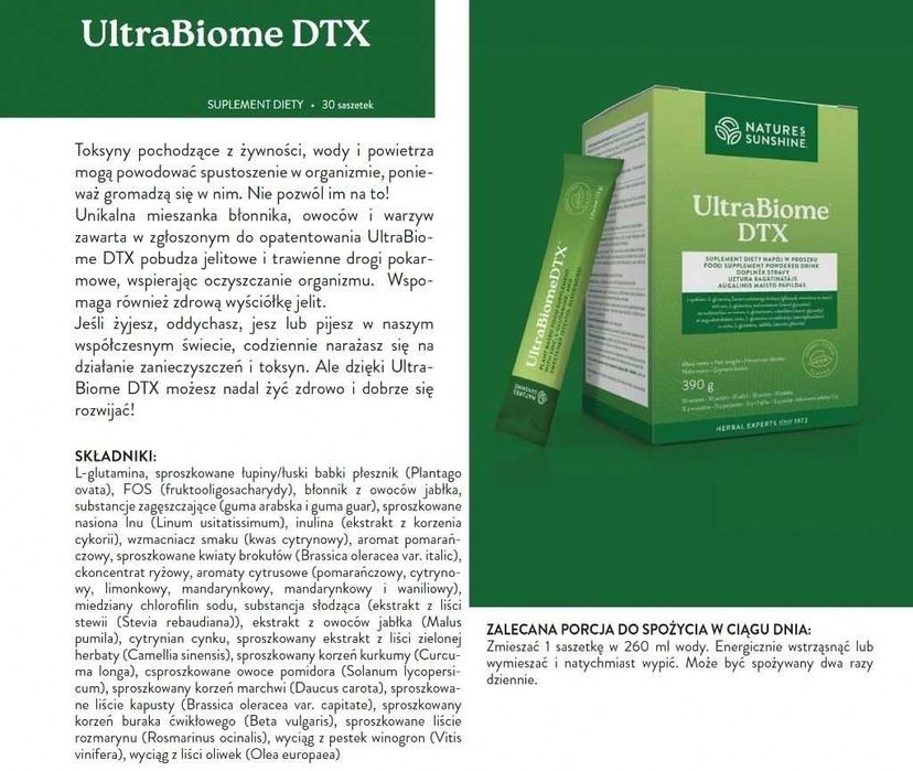 1-PAK UltraBiome od Nature's Sunshine