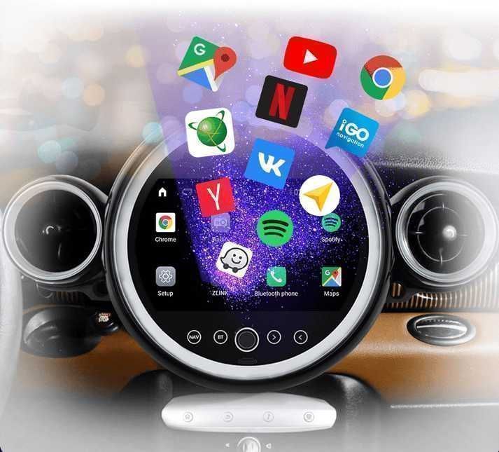 Mini Cooper R56 R60 – Radio Android 15 7" CarPlay Android Auto 2GB/32GB GPS Nawigacja Stacja Multimedialna WiFi Bluetooth DSP 4G LTE PL