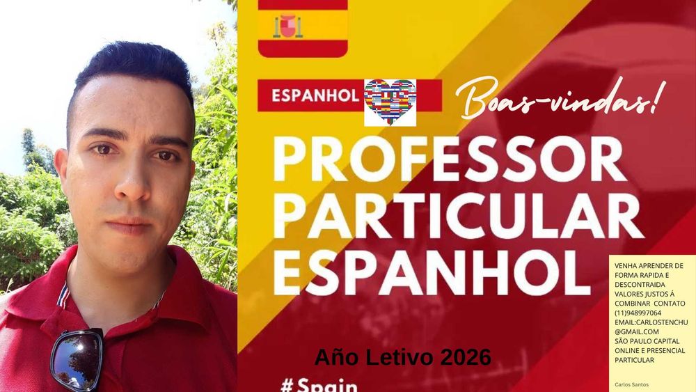 Curso de espanhol on-line professor Brasileiro