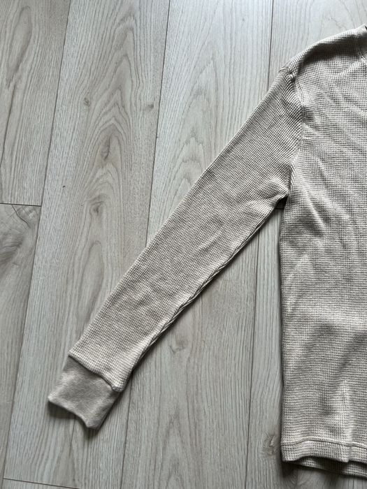 Лонгслів Polo Ralph Lauren з вафельним візерунком бежевого кольору.