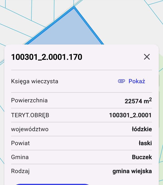 Sprzedam działkę rolną - 22574m², Wola Bachorska  gm. Buczek