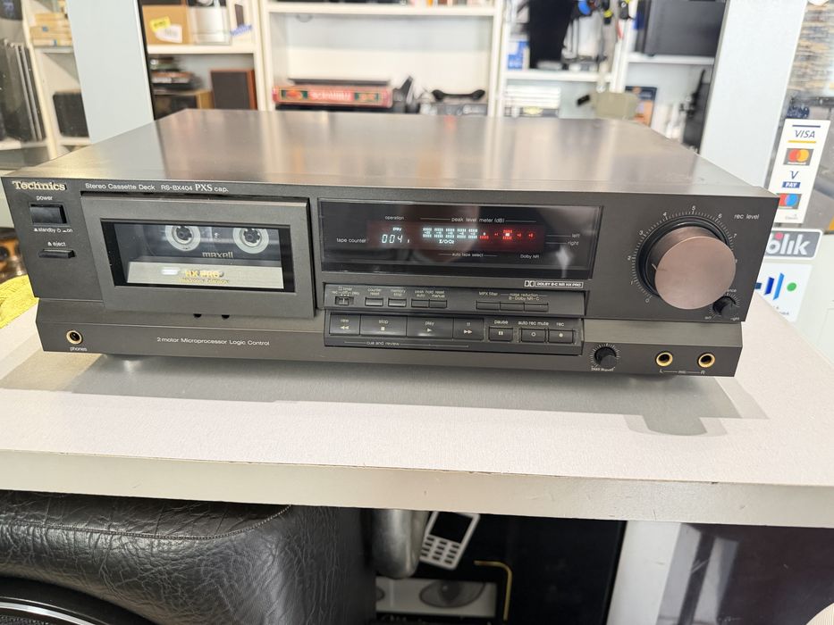 Odtwarzacz kaset magnetofonowych deck Technics RS-BX404 po wymianie pasków w pełni sprawny ładny stan