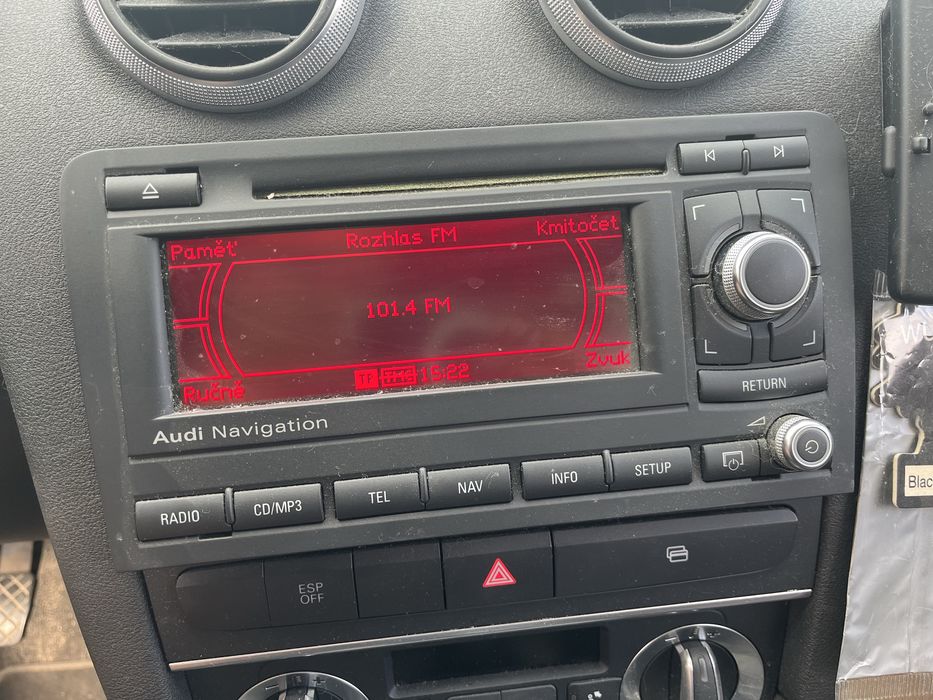 AUDI A3 8P S3 03-12 LIFT radio oryginalne BNS 2DIN chrom nawigacja