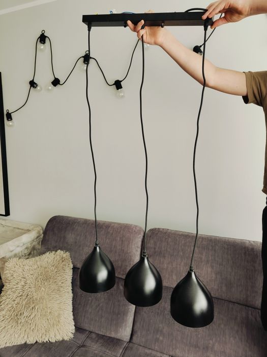 Żyrandol loft 3 żarówki