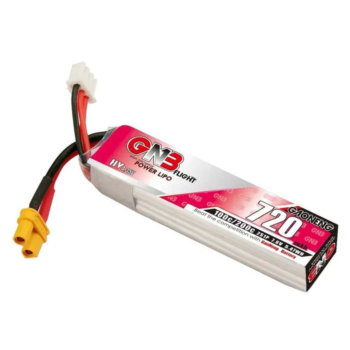 Акумулятор GAONENG GNB 2S 7.6V 720mAh 100C LiHV XT30 2S  FPV дрона