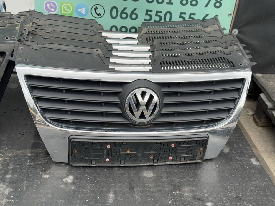 Решітка радіатора переднього бампера пассат б6 volkswagen passat b6