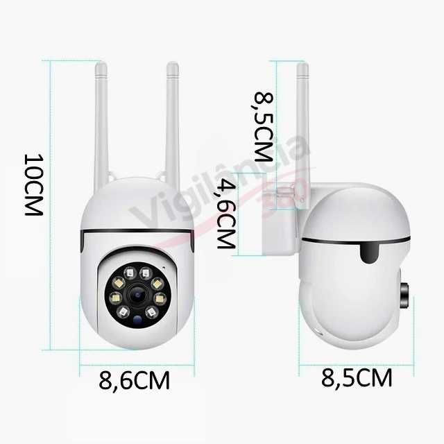 Câmara WiFi Rotativa PTZ FullHD Visão Noturna a Cores IP66 NOVA