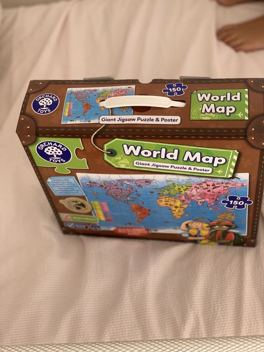 Jogo de tabuleiro - Orchard Toys World Map Puzzle and Poster