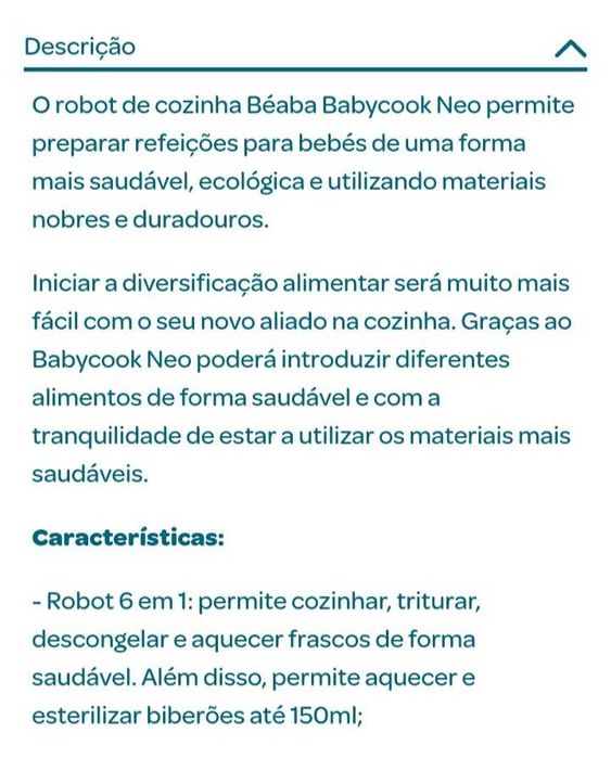Babycook Béaba robot cozinha