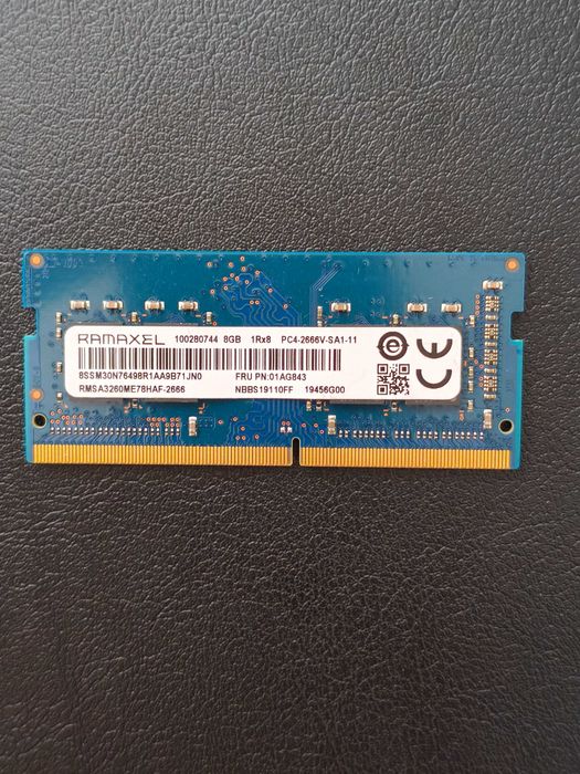 RAM 8GB DDR4 so-dimm: Ramaxel 2666MHz oraz Samsung 2400Mhz
