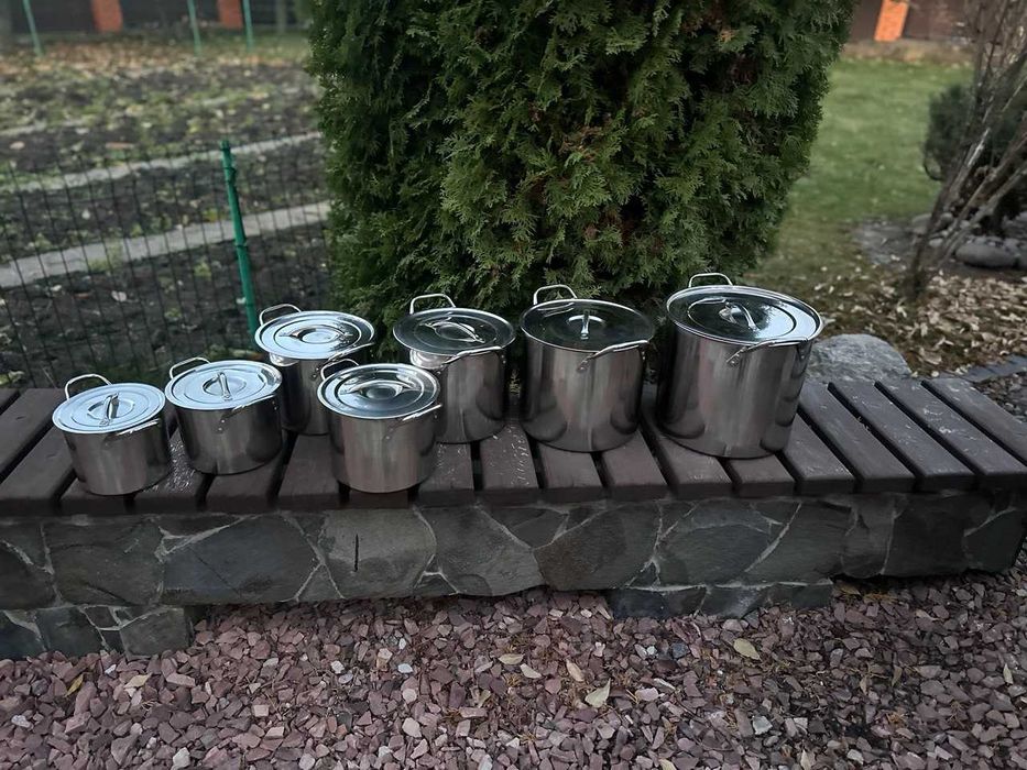 ‼️ Набор посуды с нержавейки. 7️⃣ кастрюль. Кухонная утварь. Кастрюля.