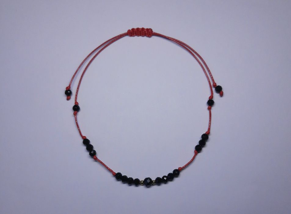 Bransoletka szczęścia handmade czarny turmalin - ochrona