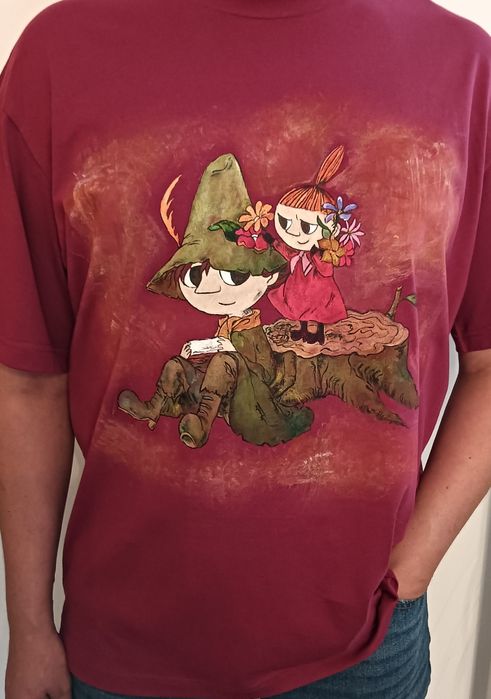 Muminki Mała Mi Włóczykij koszulka malowana farbami do tkanin