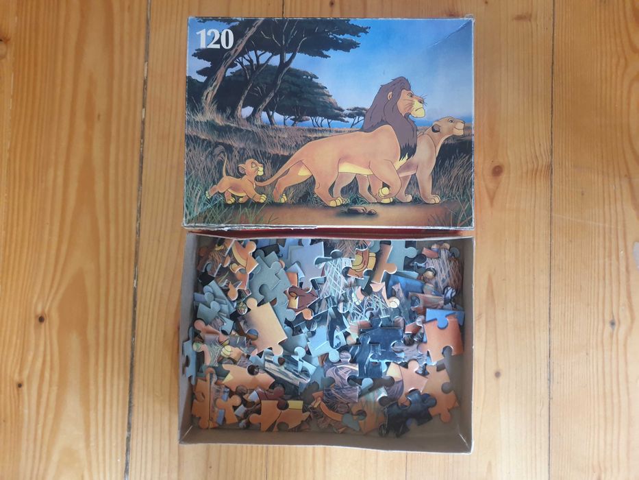 Puzzle Król Lew 120 elementów Lata 90 PRL Vintage