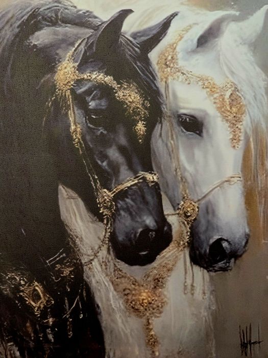 Konie Obraz Jeździectwo. Koń Arabski. Mustang. Prezent dla jeźdźca.