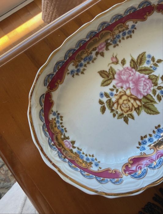 Travessa limoges disfer com flores