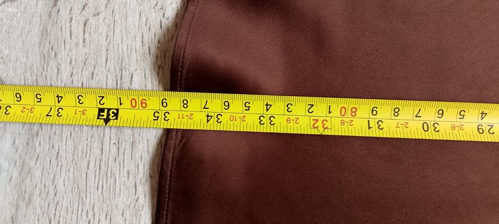 Спідниця Massimo Dutti шовкова атласна коричневий колір розмір XS