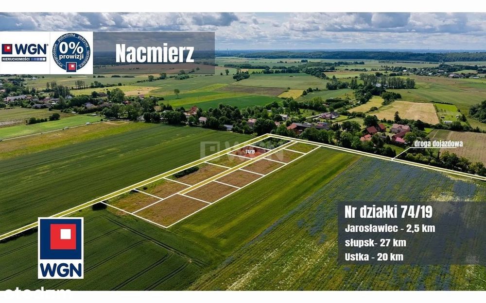 Na sprzedaż działka budowlana, Nacmierz, powiat sławieński, 149.000PLN