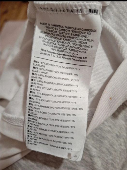 Biały longsleeve bluzka z długim rękawem Nike Air S