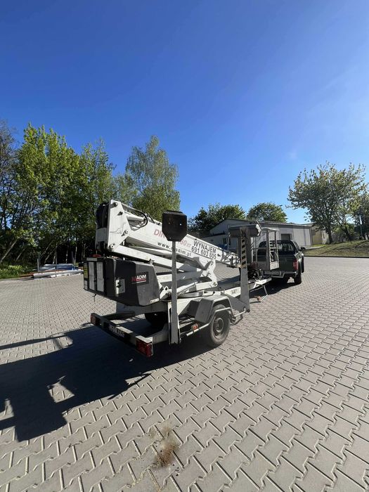 Podnośnik koszowy Dino XT160 na przyczepie - Bydgoszcz 16m - 500zł