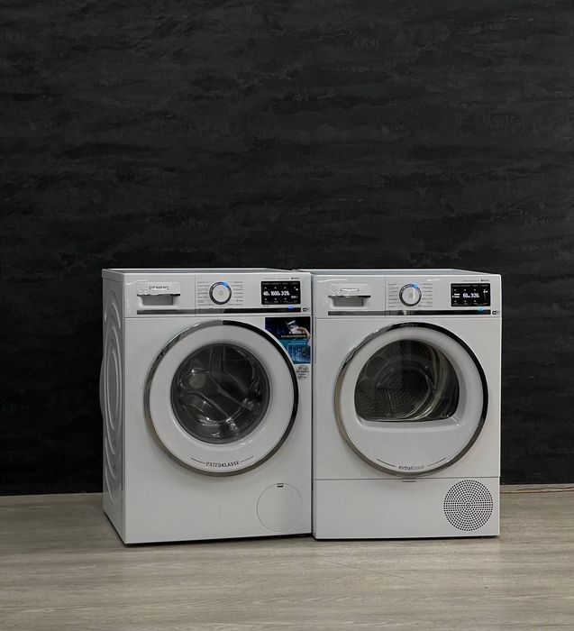 Виставка Комплект Пральна + Сушильна машина Siemens iQ800 WM16XF90/01.// WT47XE90/03 9kg Wifi