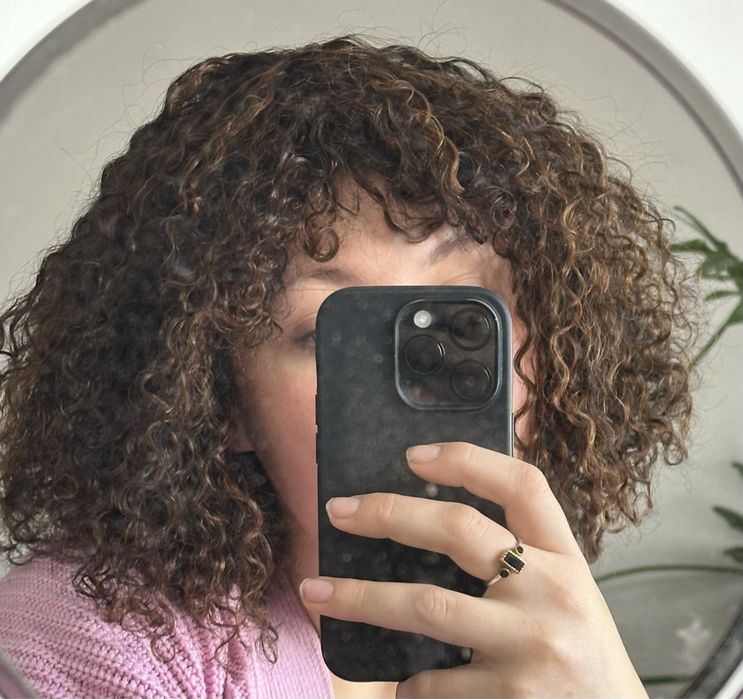 Peruka loki pasemka z grzywka wlos naturalne bardzo miekkie