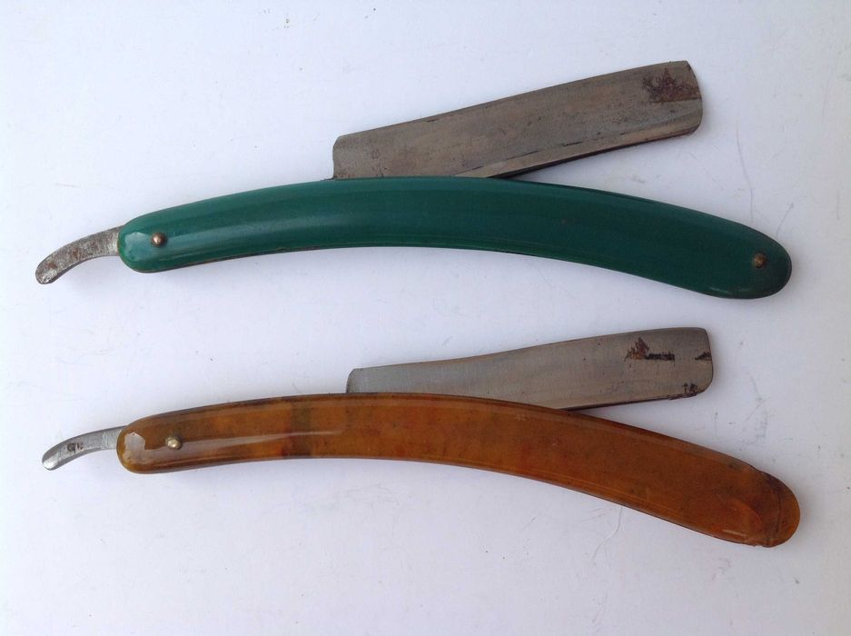 Опасная бритва цена за 2 шт в футляре ОКА ТВ («Труд Вача») СССР