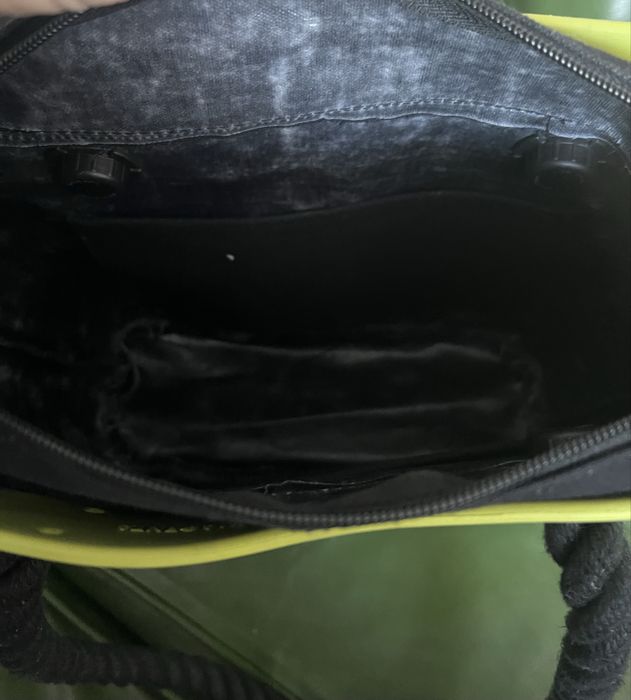 Obag standard duża torebka zielona dziurkowana komplet czarna