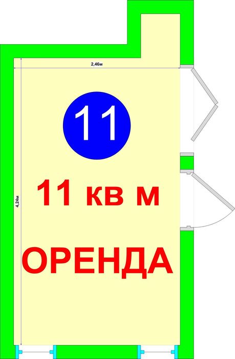 Оренда Фасадного приміщення метро Мінська 11 м2 "Все включено" Оболонь