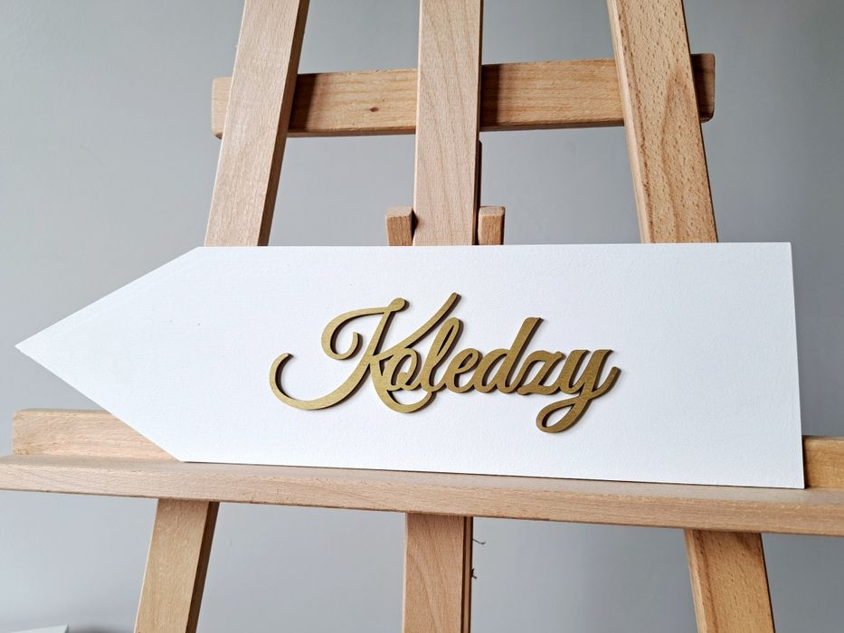 Drogowskaz ślubny Koledzy tablica ślubna wesele
