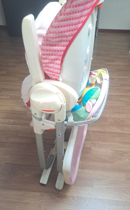 Cadeira de Refeição Chicco Polly Rosa – Dobrável e Regulável