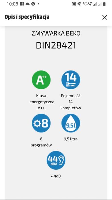 Zmywarka do zabudowy