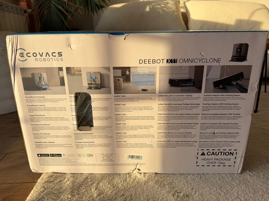 Robot sprzątający z mopem DEEBOT X11 OmniCyclone Mopujący Czarny