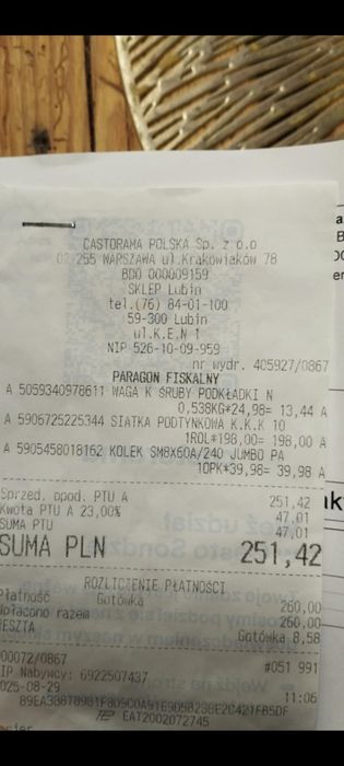 Siatka Podtynkowa