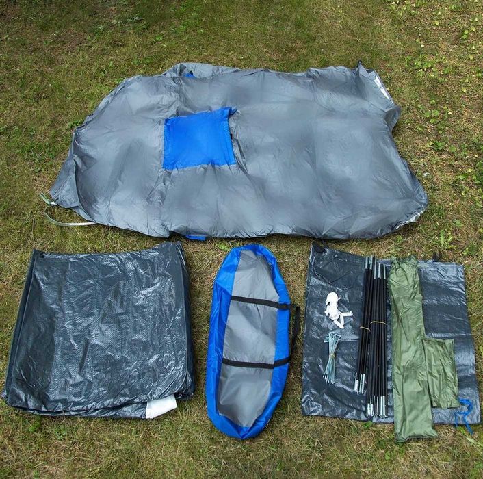 Nowy 2w1 Namiot Rodzinny Turystyczny Kempingowy 4 osobowy + GRATIS