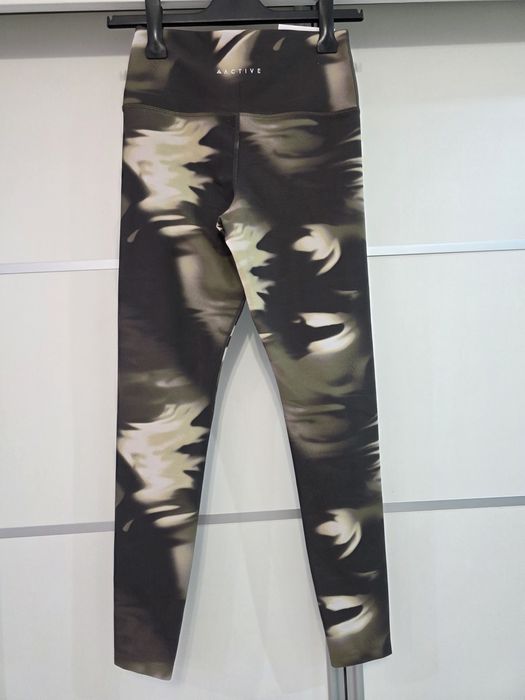 Nowe legginsy zielone khaki wzory next yoga XS