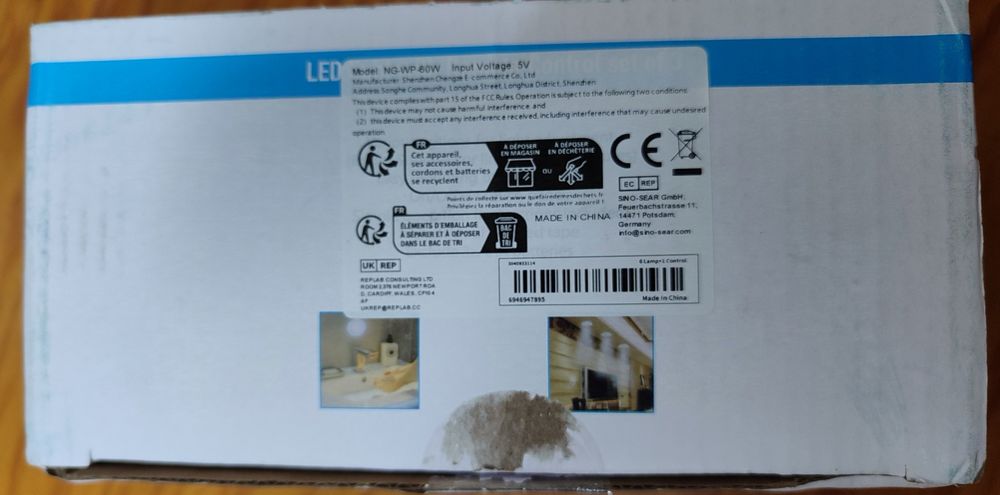 Conj. 6 luzes led (lâmpadas) com 1 comando