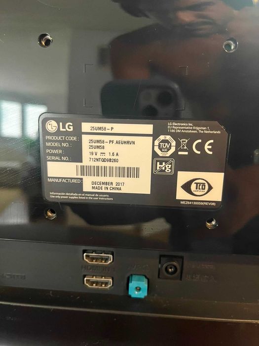 Ecrã LG 25 Polegadas - 21:9 UltraWide Full HD IPS Monitor 25UM58