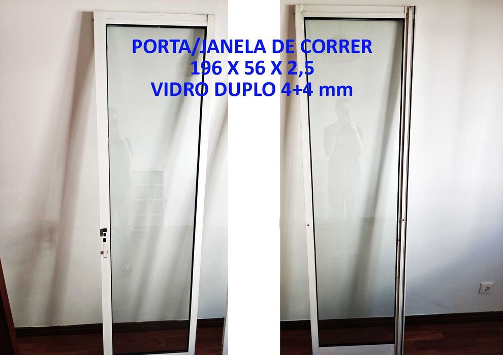 Conjunto de Janelas de alumínio branco com vidro duplo