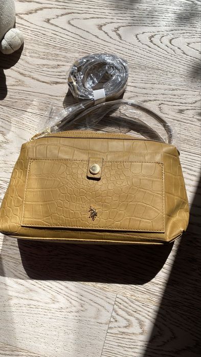US Polo Ralph Lauren piękna torebka wymiary wysokość 20,szerokość 20 ,głębokość 16 cm .Wzór krokodyla skóry